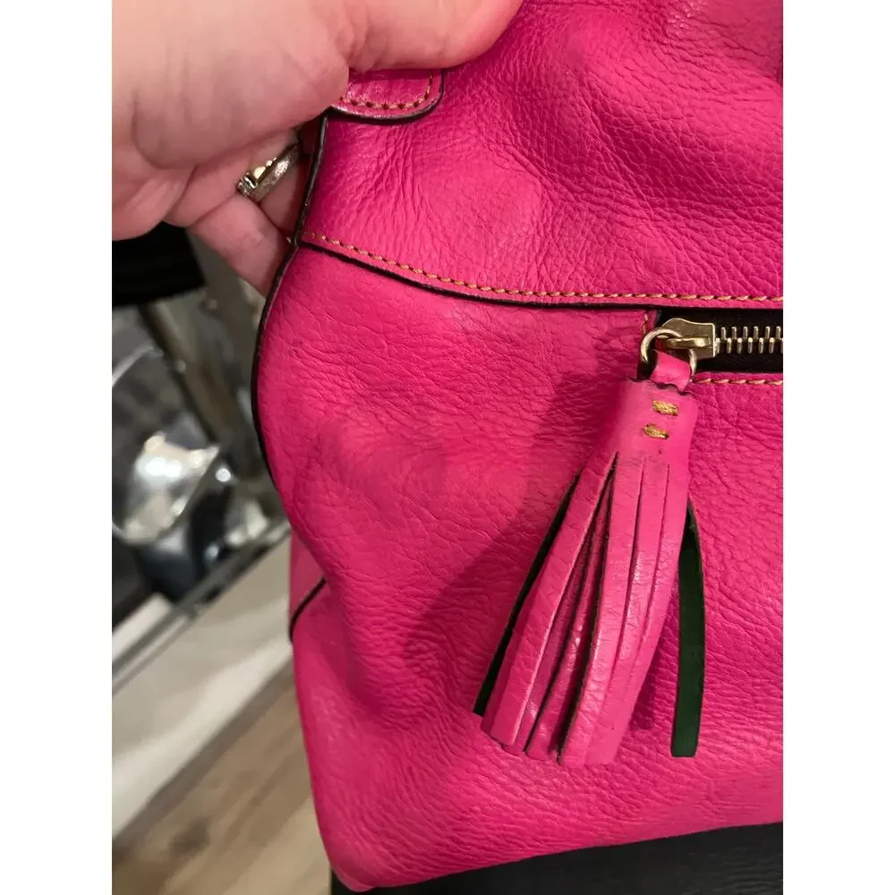 Dooney & Bourke Florentine Clayton Satchel Hot Pink Large - Picture 4 of 14